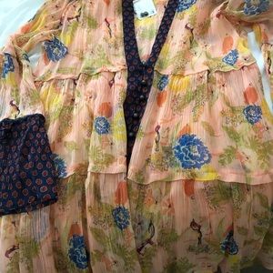 Free people beautiful sheer blouse